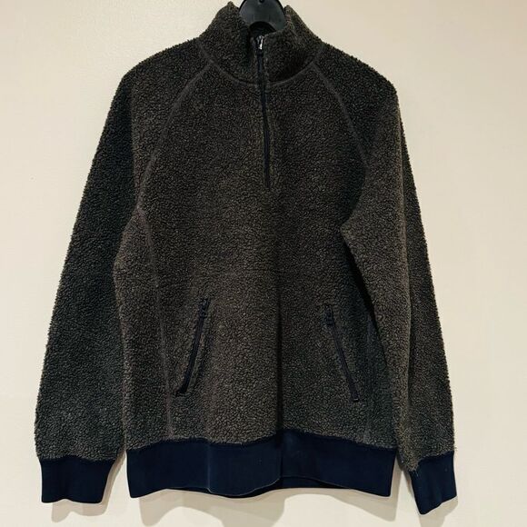 J.Crew Sportsmen 1/4 Zip Fleece Pullover Sweatshirt Jacket Size Medium - Picture 1 of 5